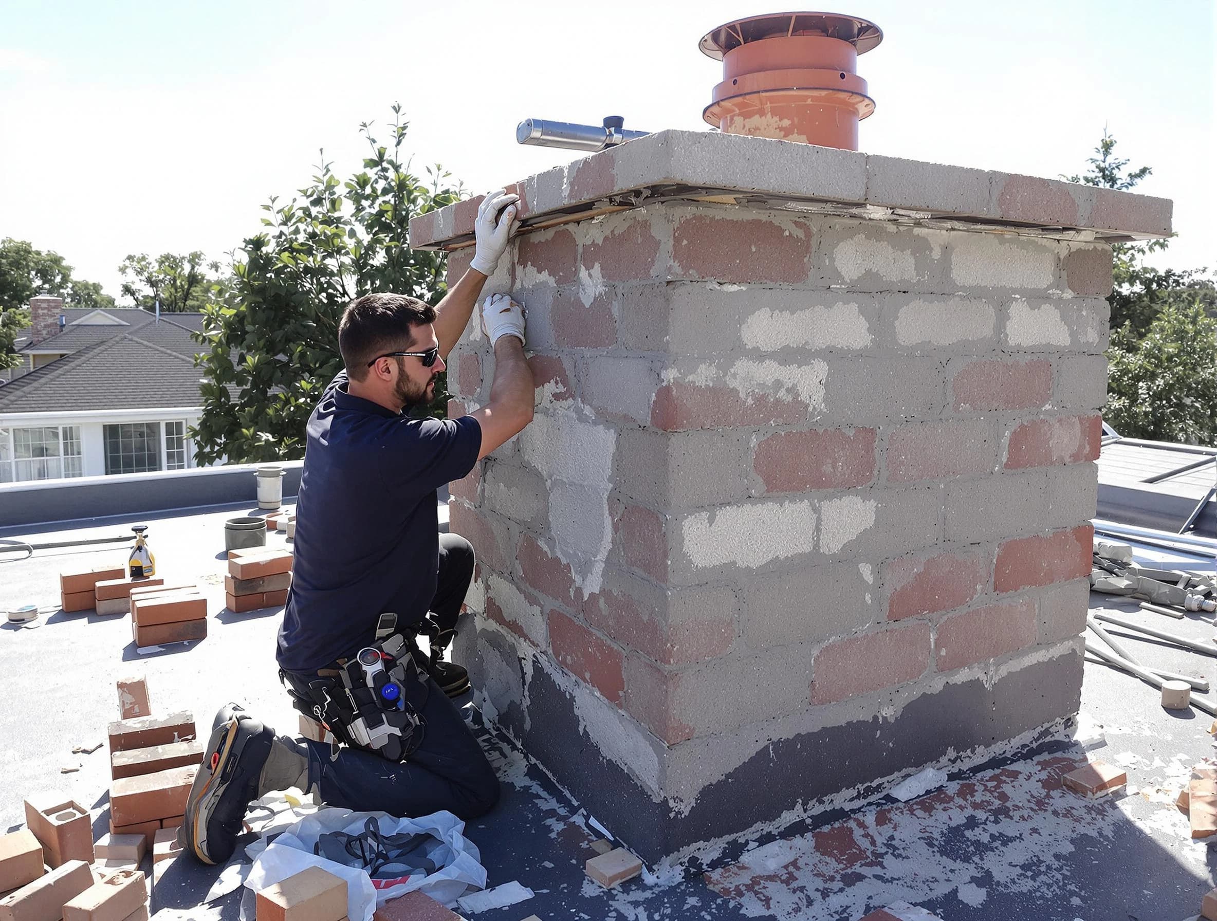 Advanced chimney repair process by Dracut Chimney Sweep in Dracut, MA