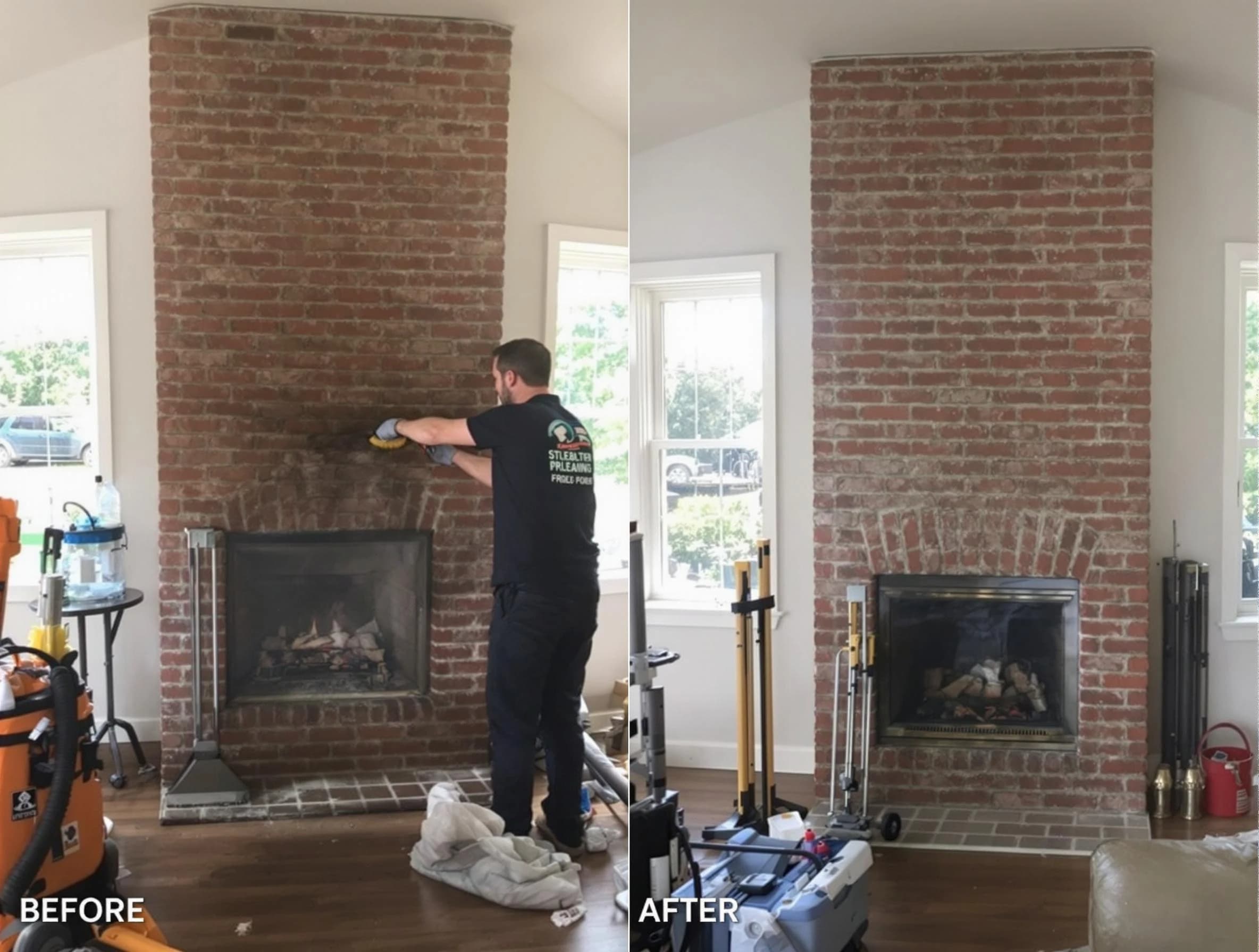 Finished chimney sweeping service by Dracut Chimney Sweep in Dracut, MA