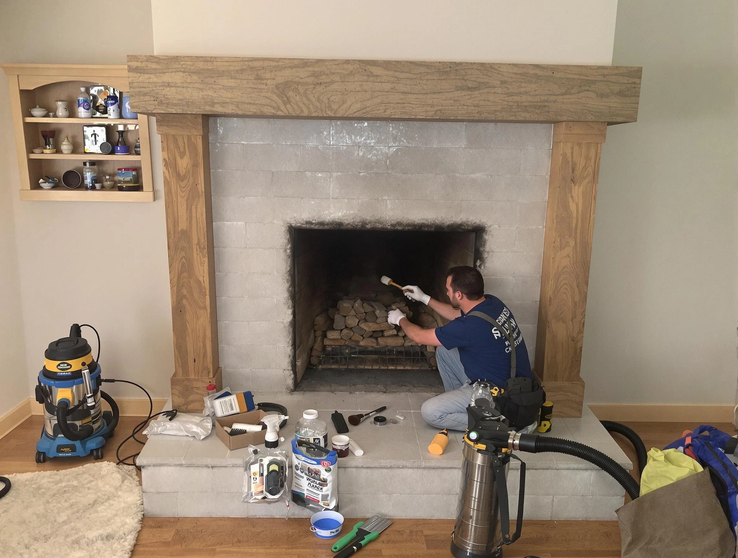 Detailed creosote removal process by Dracut Chimney Sweep in Dracut, MA