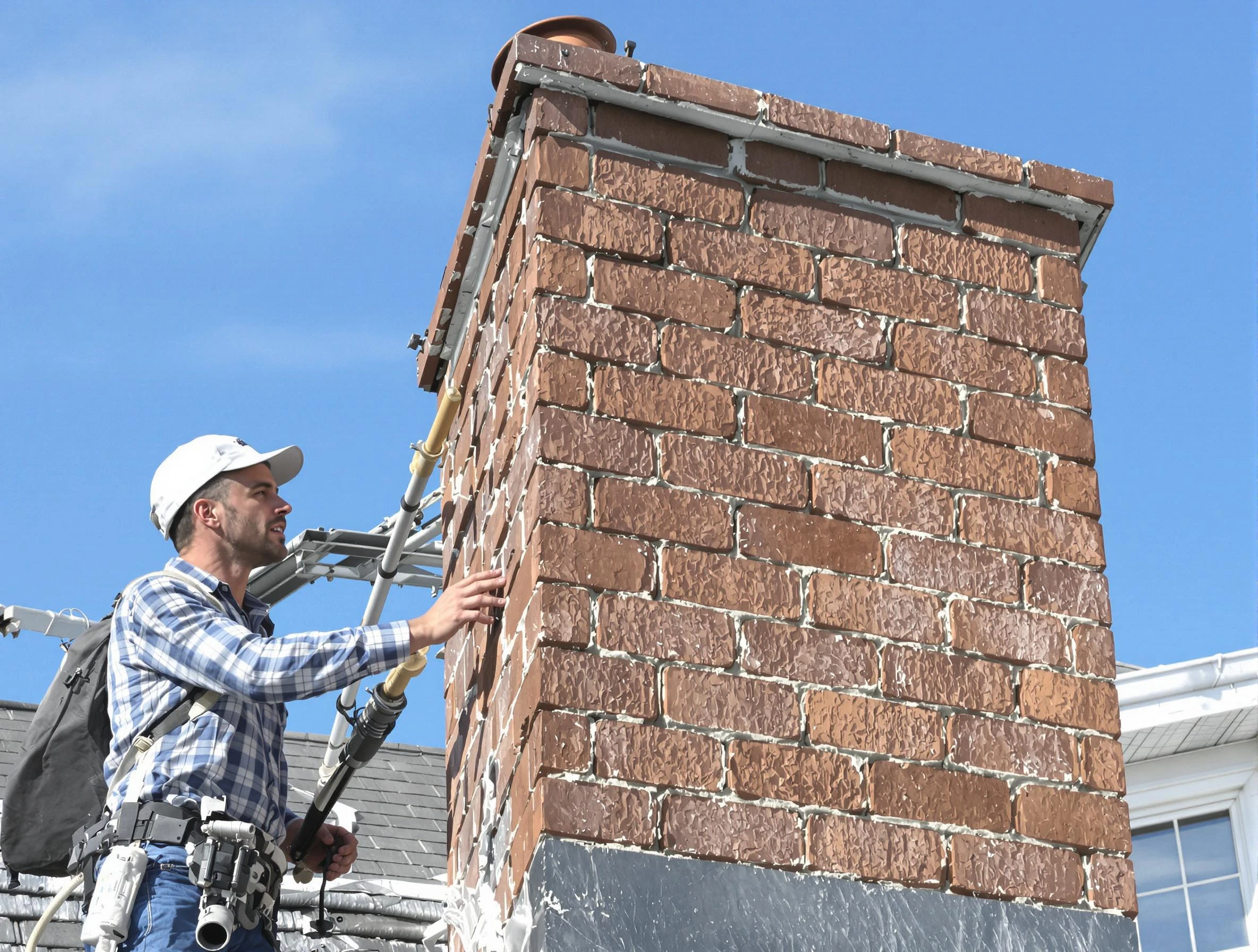 Brickwork for a chimney rebuild by Dracut Chimney Sweep in Dracut, MA