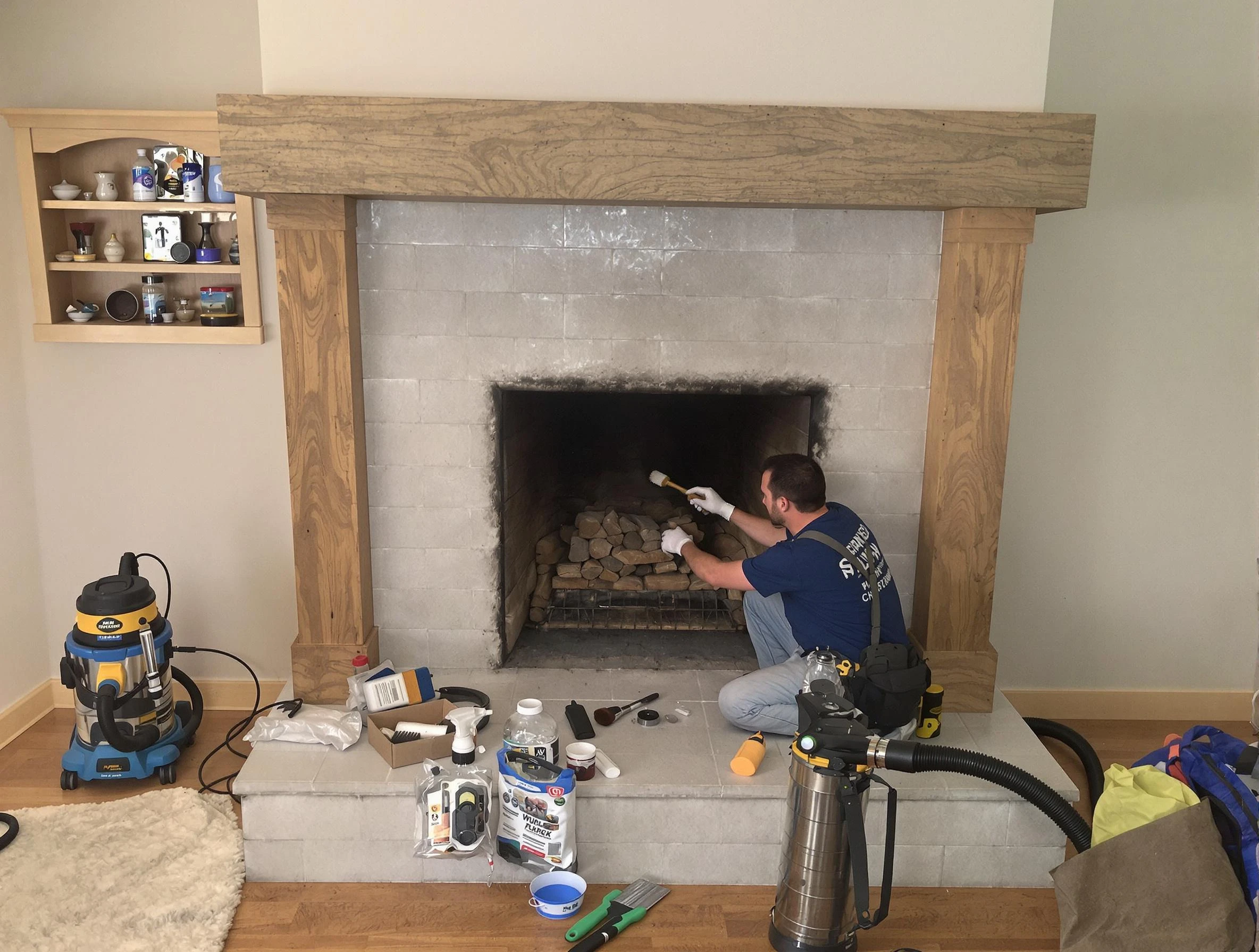 Detailed creosote removal process by Dracut Chimney Sweep in Dracut, MA
