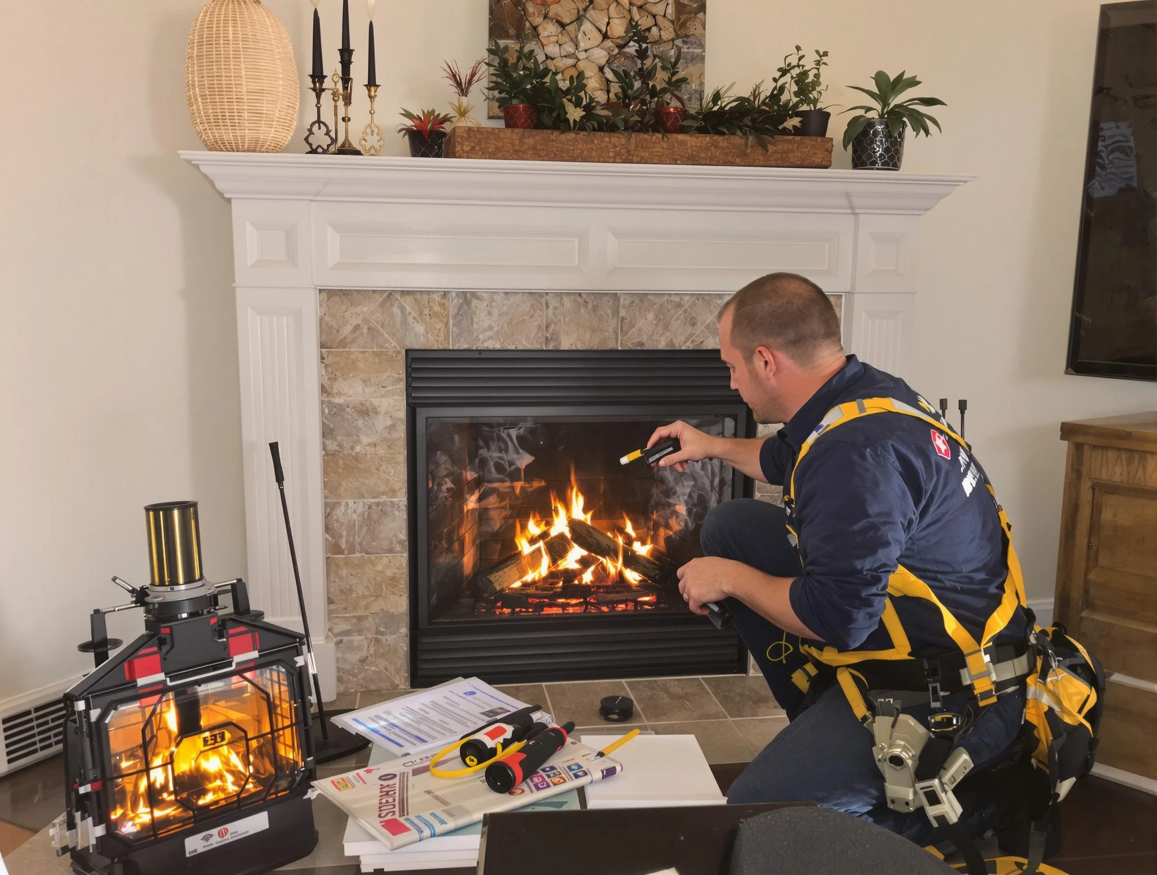 Safety-focused fireplace inspection by Dracut Chimney Sweep in Dracut, MA